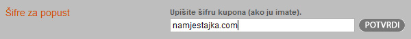 5% popusta na sve proizvode za posjetitelje portala Namjestajka.com Kenda bon kod kupovnine namještaja